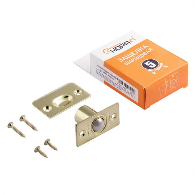 Защелка дверная шариковая ЗШ2 матовое золото Защелка дверная шариковая ЗШ2 матовое золото