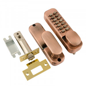 Кодовый замок с фиксатором 201 старая медь