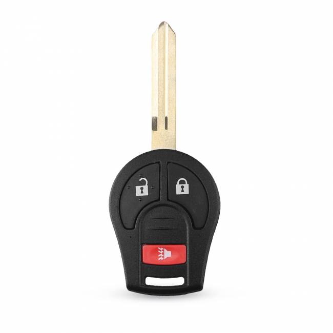Корпус ключа NISSAN 2+1 кнопки NSN14 без лого (чип и бат. на корпусе)