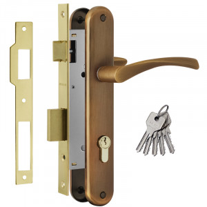 Замок врезной 100-85 К матовый кофе 45 мм