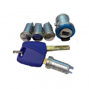 Комплект Личинок Дверей 4 штуки , Замка зажигания Fiat Peugeot TAPE 1