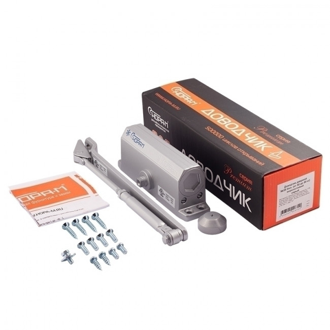 Доводчик дверной 3S бол. серый 50-80кг Доводчик дверной 3S бол. серый 50-80кг