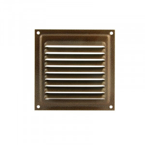 Решетка с сеткой 100*100 мм старая медь