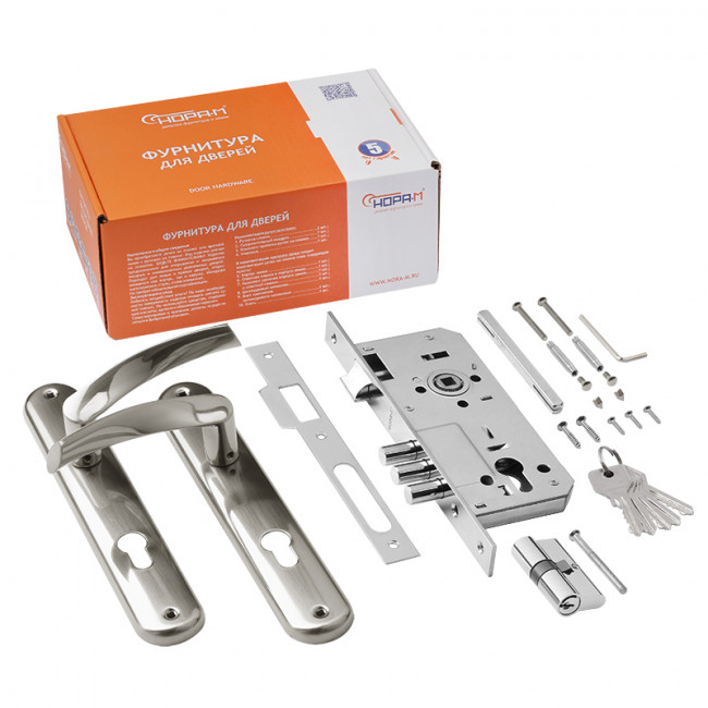 Замок врезной 100-85 М матовый никель 45 мм Замок врезной 100-85 М матовый никель 45 мм