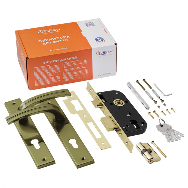 Замок врезной 106-70 старая бронза Замок врезной 106-70 старая бронза