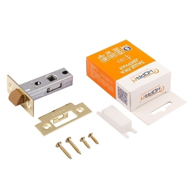 Защелка с пластиковым ригелем С-45П золото