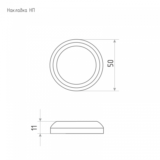 Дверная накладка НП (К) золото
