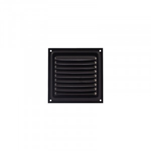 Решетка с сеткой 100*100 мм черный