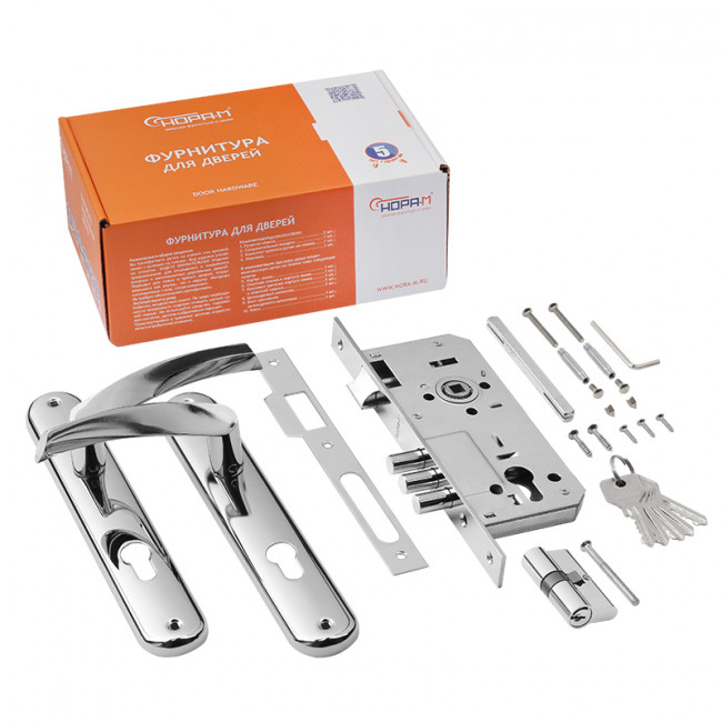 Замок врезной 100-85 М хром 45 мм Замок врезной 100-85 М хром 45 мм