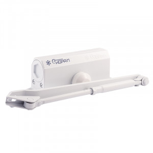 Доводчик дверной с фиксацией 3S-F бол. от 50 до 80 кг белый