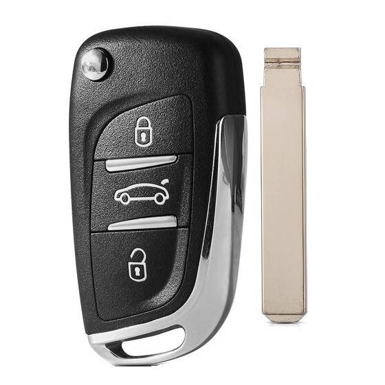 Корпус выкидного ключа PEUGEOT 3 кнопки CIT-1 VA2, с лого