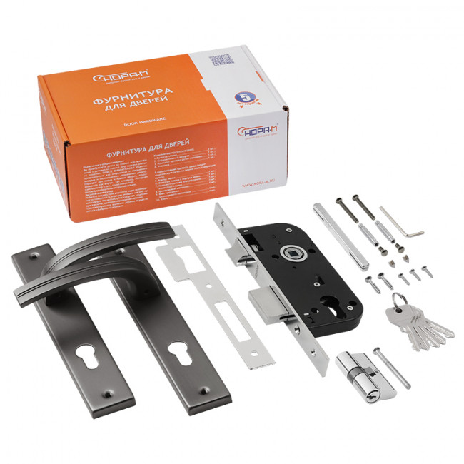 Замок врезной 106-70 графит Замок врезной 106-70 графит