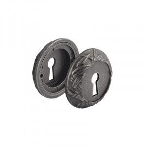 Дверная накладка ПАЛЬМА НБ застаренное серебро