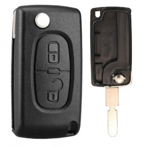 Корпус выкидного ключа CITROEN 2 кнопки NE-51 NE78, бат.на плате, CE0523, с лого