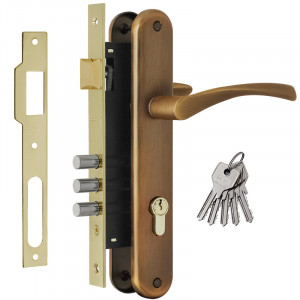 Замок врезной 100-85 М матовый кофе 45 мм