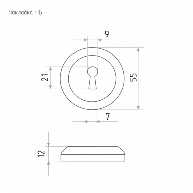 Дверная накладка ПАЛЬМА НБ зеленый антик