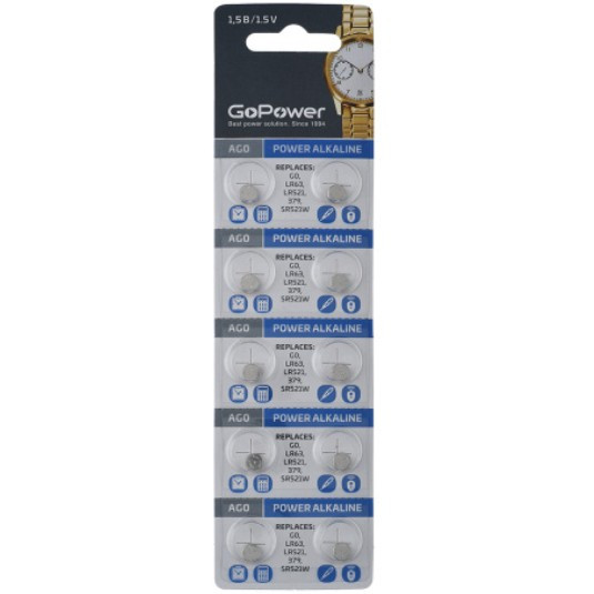 Э\п GoPower AG0 LR521 379 Alkaline 1.5v BL10