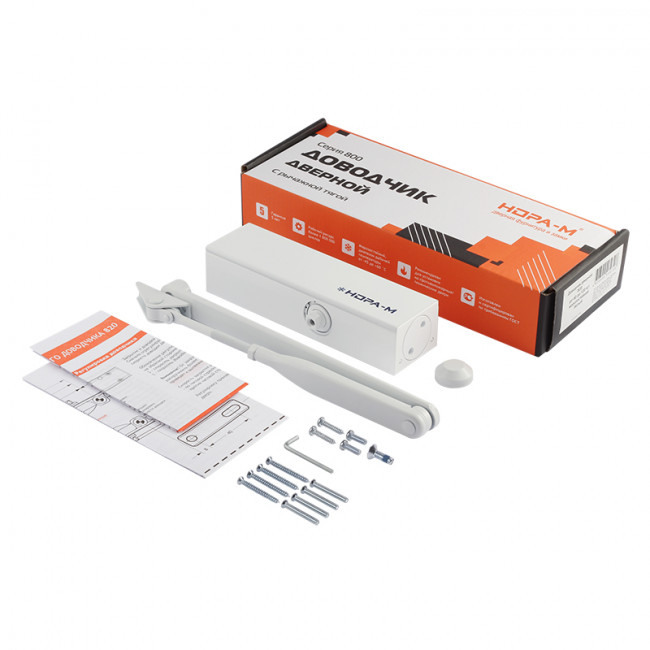 Дверной доводчик 820 от 40 до 120 кг белый Дверной доводчик 820 от 40 до 120 кг белый