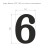 Цифра на дверь 100 мм золото 6 (9)