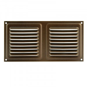 Решетка с сеткой 100*200 мм старая медь