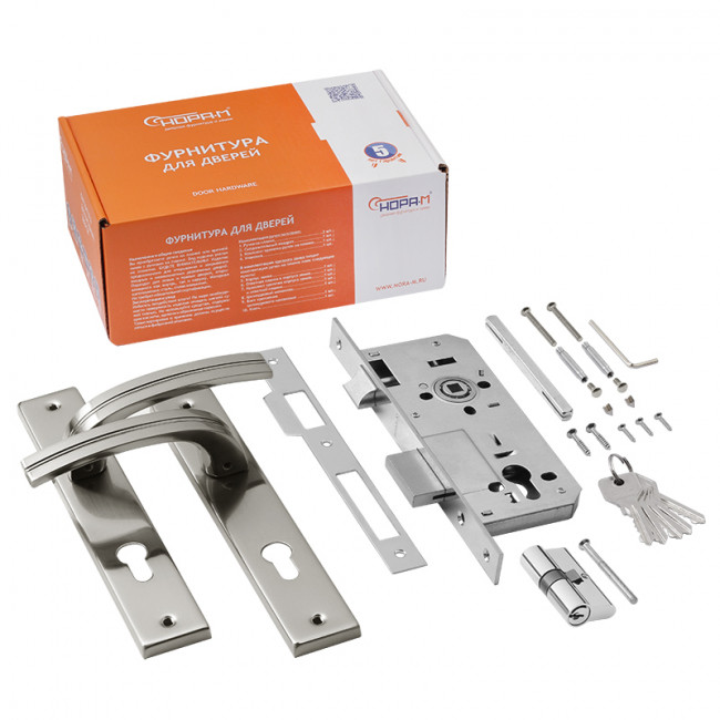 Замок врезной 106-85 К матовый никель 45 мм Замок врезной 106-85 К матовый никель 45 мм