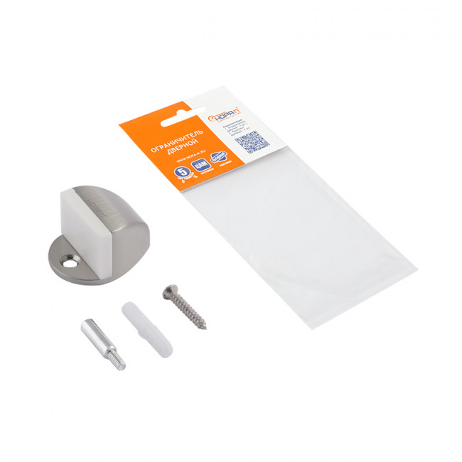 Ограничитель дверной 107 матовый никель