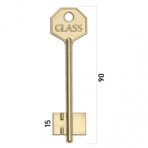 Заготовка дверного ключа Класс-1 KLS1D 90*22*15мм