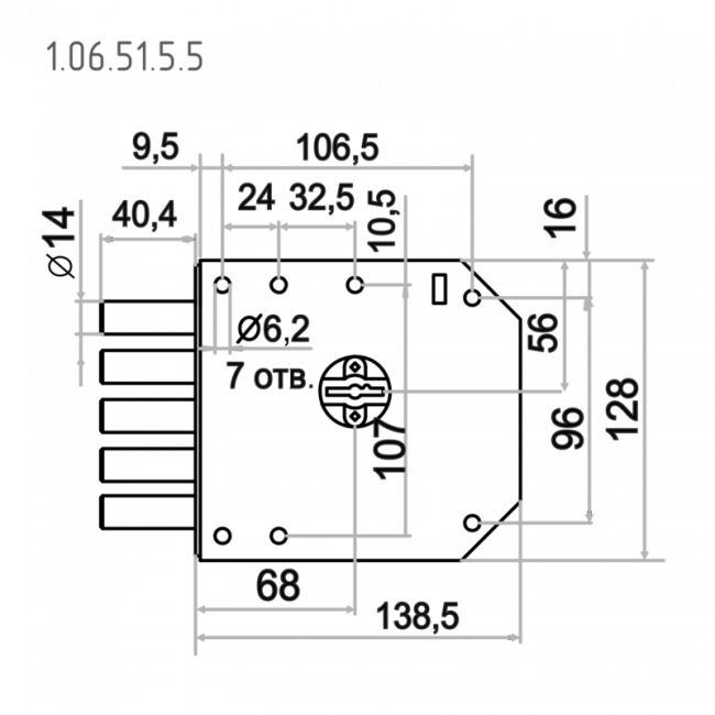 Замок накладной Эльбор 1.06.51.5.5 старая медь Замок накладной Эльбор 1.06.51.5.5 старая медь