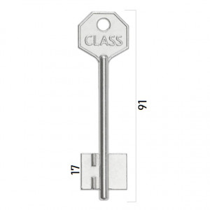 Заготовка дверного ключа Класс-2 KLS2D 91*22*17,1 мм