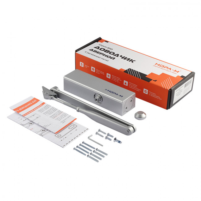 Дверной доводчик 820 от 40 до 120 кг серебро Дверной доводчик 820 от 40 до 120 кг серебро