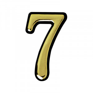 Цифра на дверь 100 мм золото 7