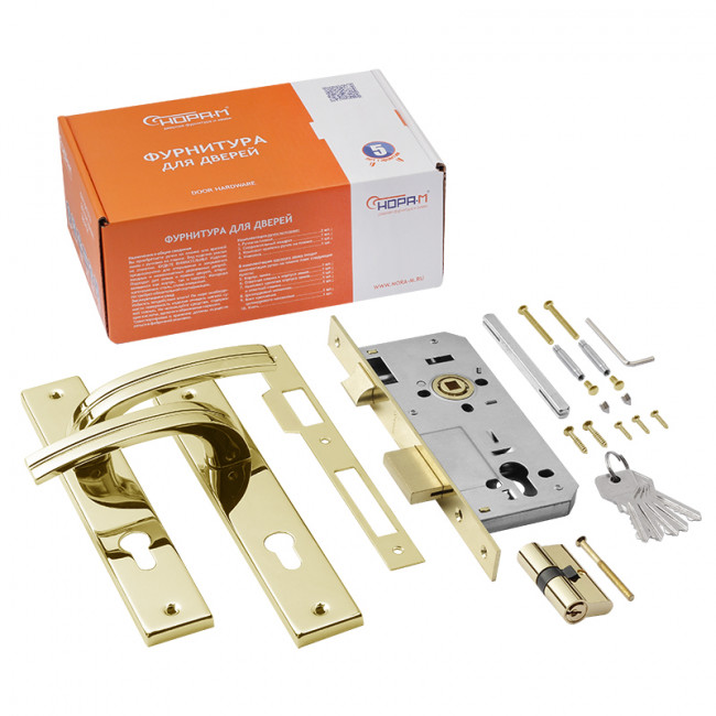 Замок врезной 106-85 К золото 45 мм Замок врезной 106-85 К золото 45 мм