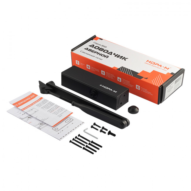 Дверной доводчик 820 от 40 до 120 кг черный Дверной доводчик 820 от 40 до 120 кг черный