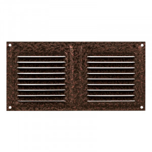 Решетка с сеткой 100*200 мм кожа медь