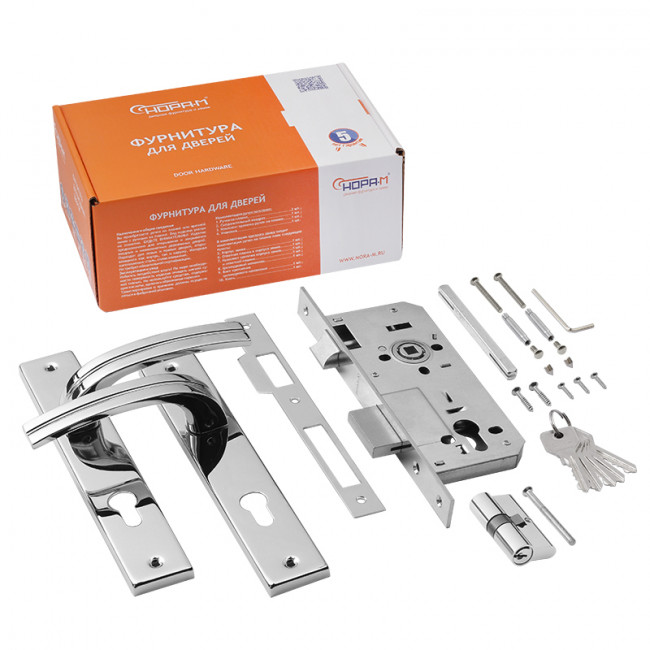 Замок врезной 106-85 К хром 45 мм Замок врезной 106-85 К хром 45 мм