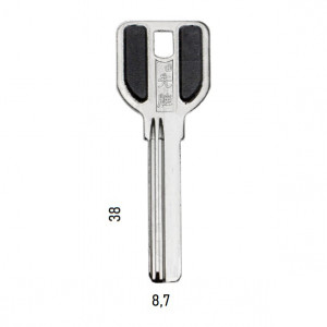 Заготовка вертикального ключа MCM 38 мм 2 паза КНР