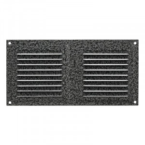 Решетка с сеткой 100*200 мм кожа серебро