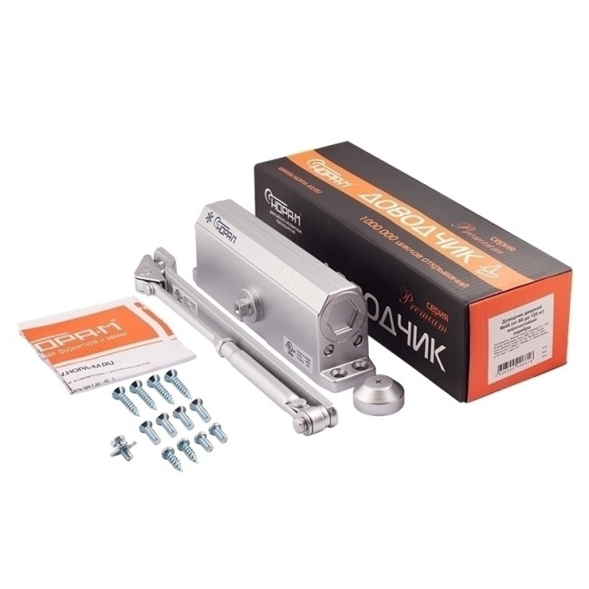 Доводчик дверной 4S серебро 80-120кг Доводчик дверной 4S серебро 80-120кг