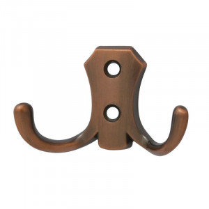 Крючок-вешалка №10 (2х рожковый) старая медь