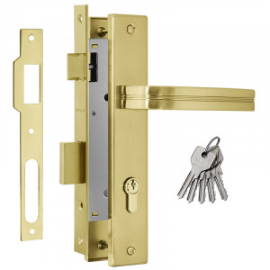 Замок врезной 106-85 К матовое золото 45 мм