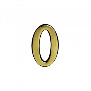 Цифра на дверь 55 мм золото 0