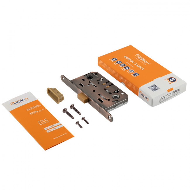 Корпус замка под фиксатор магнитный М13М-96 мм старая медь Корпус замка под фиксатор магнитный М13М-96 мм старая медь