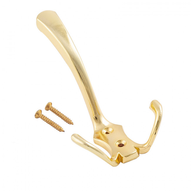 Крючок-вешалка №10 (3х рожковый) золото
