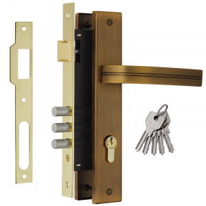 Замок врезной 106-85 М матовый кофе 45 мм