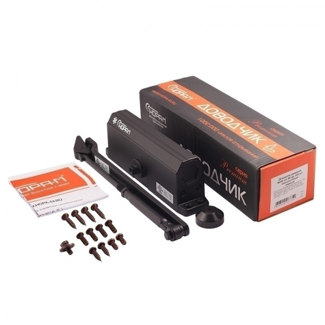 Доводчик дверной 4S черный 80-150кг Доводчик дверной 4S черный 80-150кг