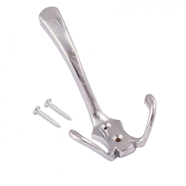 Крючок-вешалка №10 (3х рожковый) хром