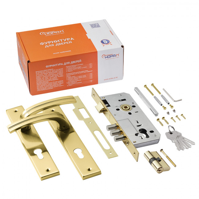 Замок врезной 106-85 М матовое золото 45 мм Замок врезной 106-85 М матовое золото 45 мм