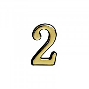 Цифра на дверь 55 мм золото 2