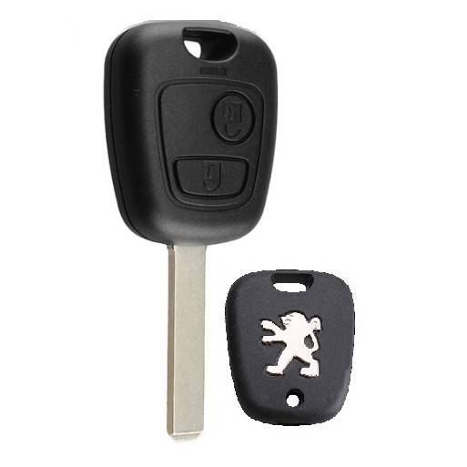 Корпус ключа PEUGEOT 2 кнопки CIT-1B VA2, с лого