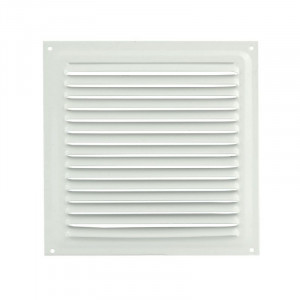 Решетка с сеткой 150*150 мм белый